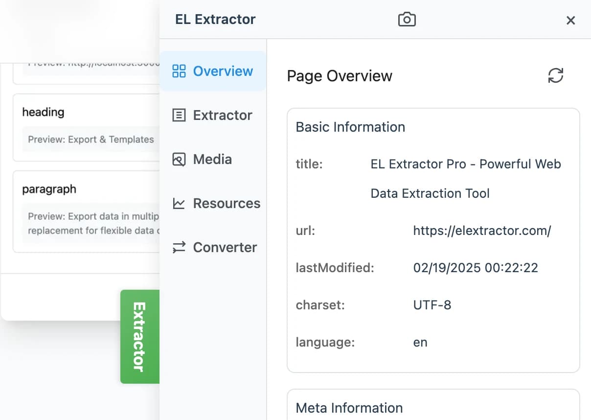 EL Extractor Pro Interface